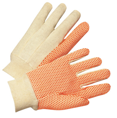 ANCHOR CANVAS GLOVE W/ORANGE PVC DOTS