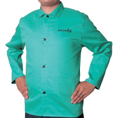 Best Welds Flame Retardant (FR) Cotton Sateen Jacket, Green S-4XL