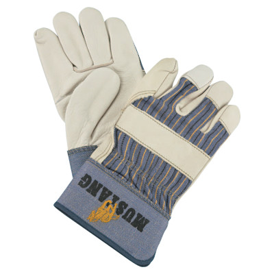MUSTANG GRAIN LEATHER PALM GLOVES W/2-