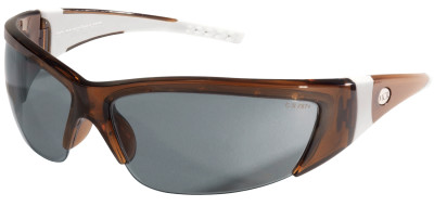 TRANSLUCENT BROWN FRAME-WHT RUBBER- GREY LENS