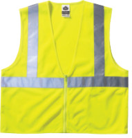 ECONOMY VEST CLASS II MESH ZIPPER LIME L/XL