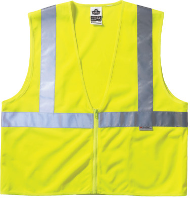 LIME STD VEST MESH ZIP