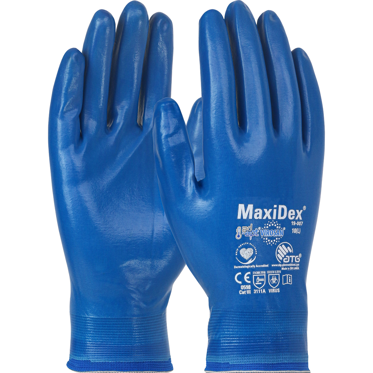 MaxiDex Seamless Knit Nylon Glove with Nitrile Coating Barrier Glove