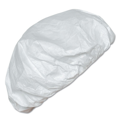 DuPont Tyvek IsoClean Bouffant. Serged Seams. Elastic Headband. 21.5" Diameter. White.