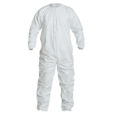 Tyvek IsoClean IC253B Cleanroom Coveralls with Zipper, Bound, Clean Processed, Sterile, White