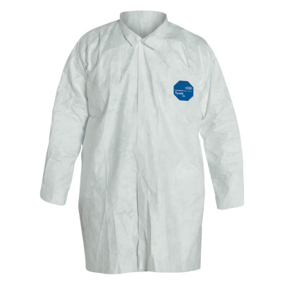 Tyvek TY210 Lab Coat , Snap Front, No Pockets , M-6XL