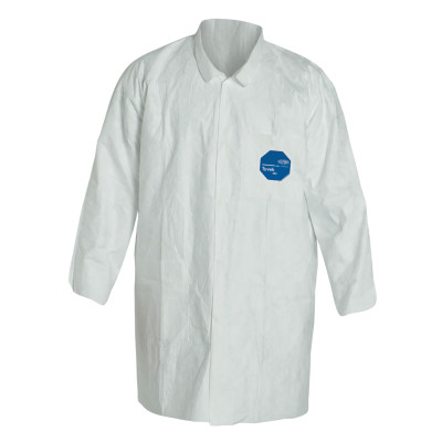 Tyvek TY212 Lab Coats, Snap front, 2 pockets, M-7XL