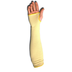 POWER-COR™ SLEEVE, ARAMID/GLASS FIBER BLEND, SINGLE-PLY, 18-INCH, THUMB SLOT, ANSI CUT LEVEL 4
