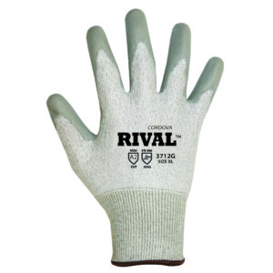 RIVAL™ LIGHT GRAY 13-GAUGE HPPE SHELL, GRAY POLYURETHANE PALM COATING