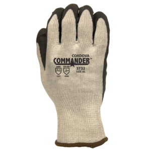 COMMANDER™ 10-GAUGE, HPPE/GLASS/STEEL SHELL, BLACK FOAM NITRILE PALM COATING, ANSI CUT LEVEL 5