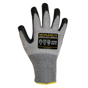 MONARCH-HCT™: 13-GAUGE, BLACK HCT-NITRILE PALM COATING, ANSI CUT LEVEL A3