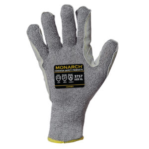 MONARCH-LEATHER™: 10-GAUGE, LEATHER PALM, ANSI CUT LEVEL A4