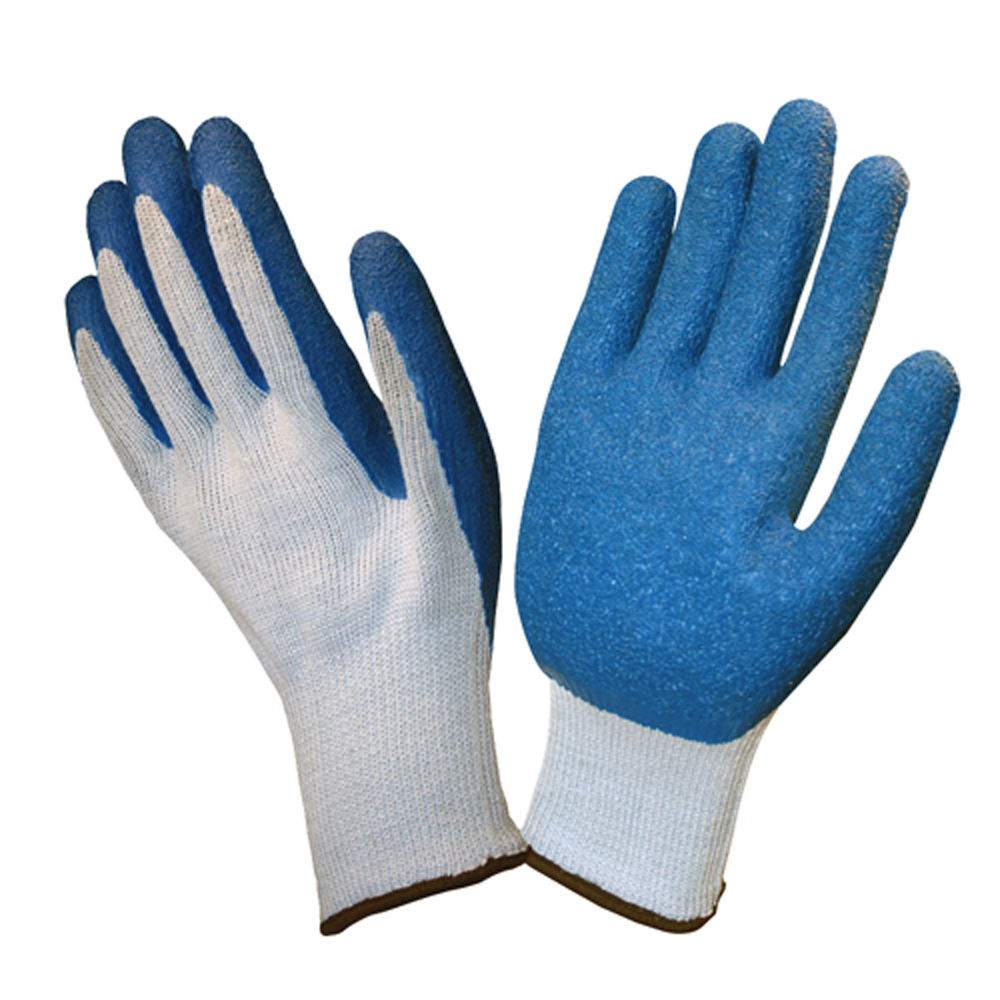 COR-GRIP III™, 10-GAUGE, GRAY POLY/COTTON SHELL, BLUE LATEX PALM COATING