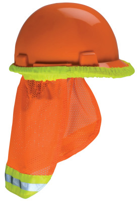 HI-VIZ ORNG SUNSHADE W/REFLEC STRIPE/YLW-LM BAND