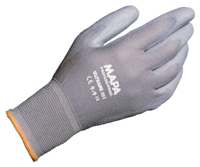 SIZE 8 (LG) ULTRANE 551POLYURETHANE GLOVE GRAY