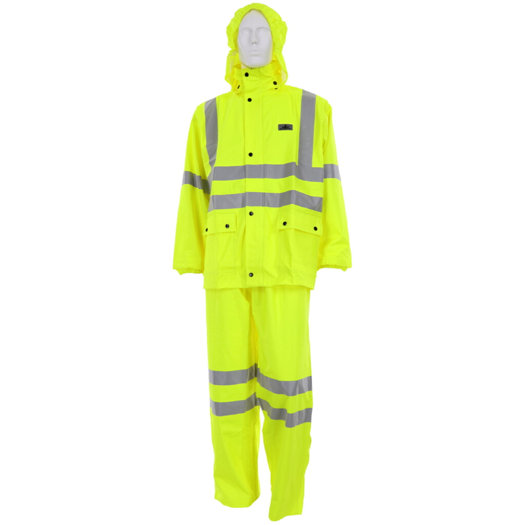 MCR 5182 Luminator 2 Piece Hi Vis Reflective Rain Suit , Class 3 Type R