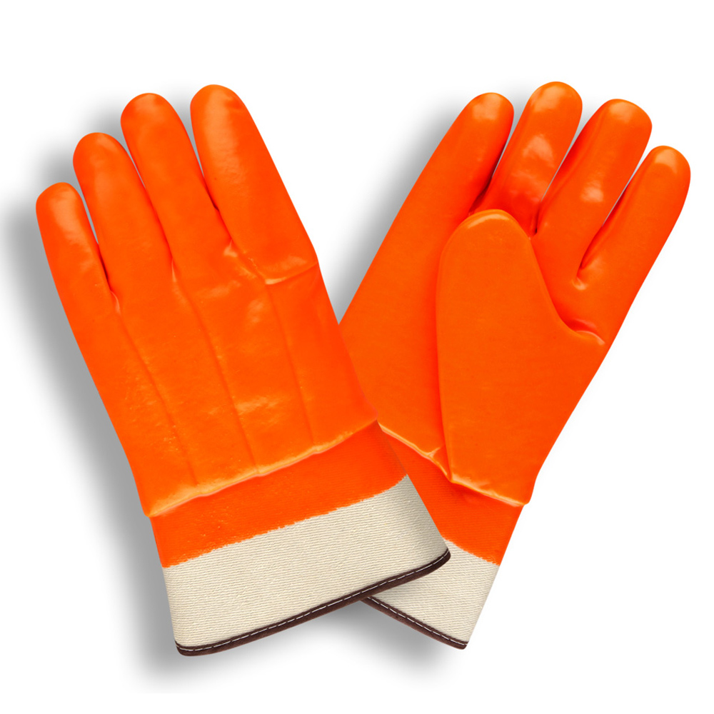 HI-VIS ORANGE, SINGLE DIPPED, FOAM INSULATED PVC, SMOOTH FINISH, SAFETY CUFF