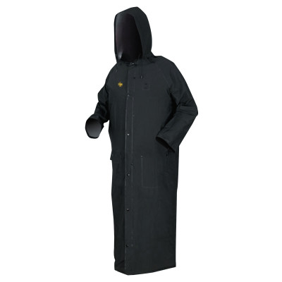 MCR FR267C 60" FR Rider Coat with Detachable Hood, Black