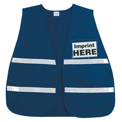 POLY- COTTON SAFETY VEST- 21" X 48"- BLUE