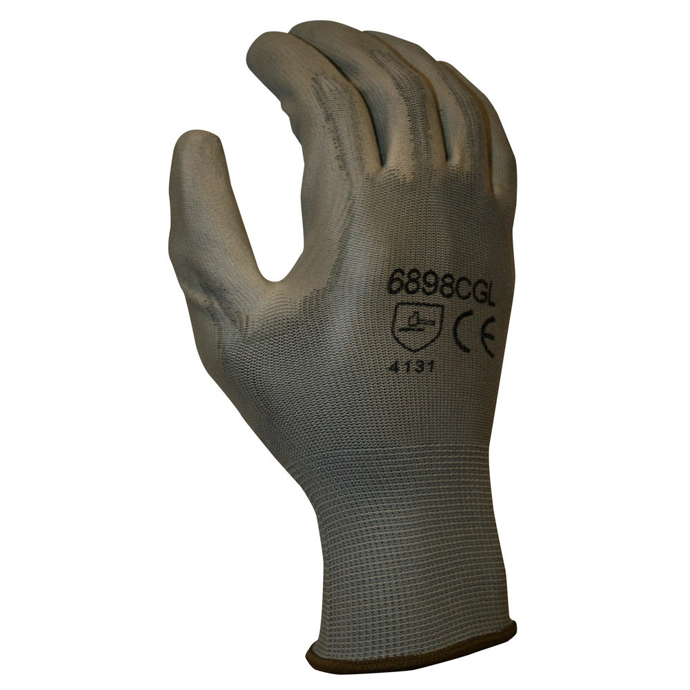 STANDARD, 13-GAUGE, GRAY POLYESTER SHELL, GRAY POLYURETHANE PALM COATING