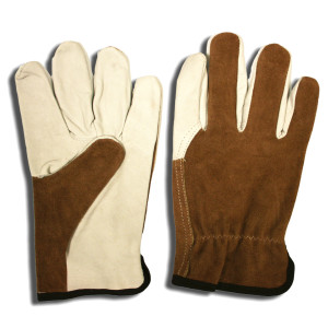 GRAIN DRIVER, SPLIT BROWN BACK, UNLINED, KEYSTONE THUMB