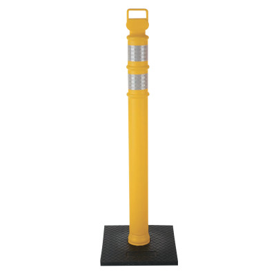 YELLOW DELINEATOR POST W/10LB BASE PACK