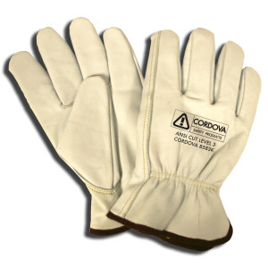 PREMIUM GRAIN GOATSKIN DRIVER, KEVLAR®/GLASS FABRIC LINED, KEYSTONE THUMB, ANSI CUT LEVEL 3