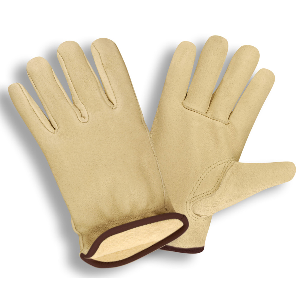 PREMIUM GRAIN PIGSKIN DRIVER, THINSULATE® LINED, SHIRRED ELASTIC BACK, KEYSTONE THUMB
