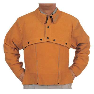 Best Welds Leather Cape Sleeves, Snaps Closure, Golden Brown