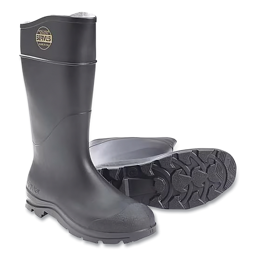 Servus Economy Knee Boots, Steel Toe, PVC, Black