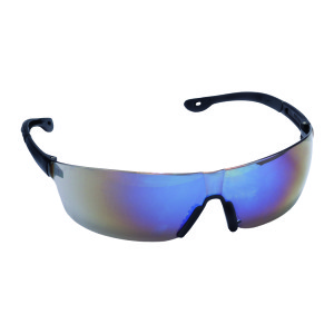 JACKAL™ BLUE MIRROR LENS, FROSTED GRAY TEMPLE, BLACK NOSE PIECE