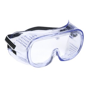 PERFORATED, CLEAR ANTI-FOG POLYCARBONATE LENS, ELASTIC STRAP