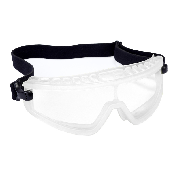 INDIRECT VENTILATION, CLEAR ANTI-FOG POLYCARBONATE LENS, ELASTIC STRAP