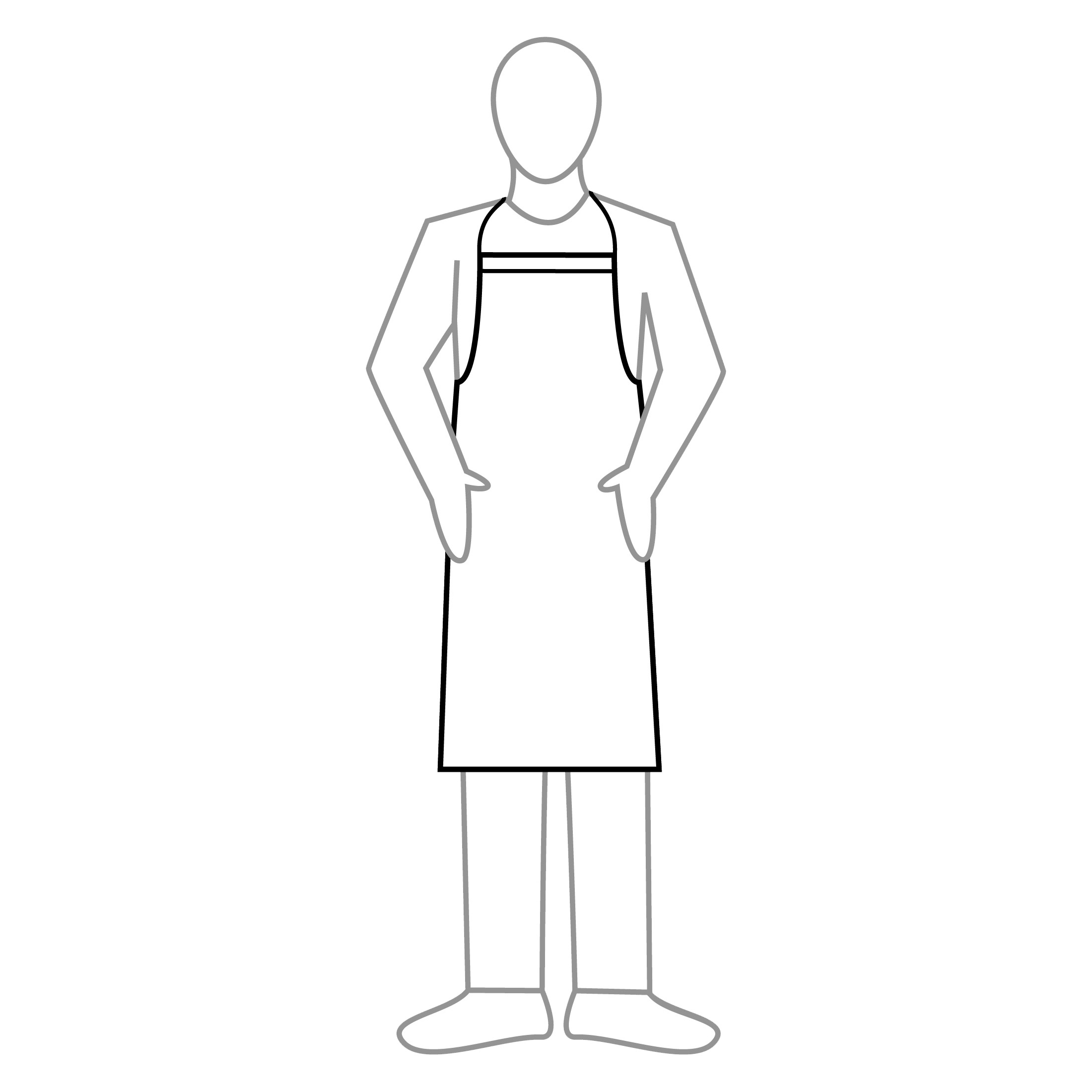 DEFENDER 2™ WHITE MICROPOROUS APRON, ATTACHED TIES, 28" x 36"