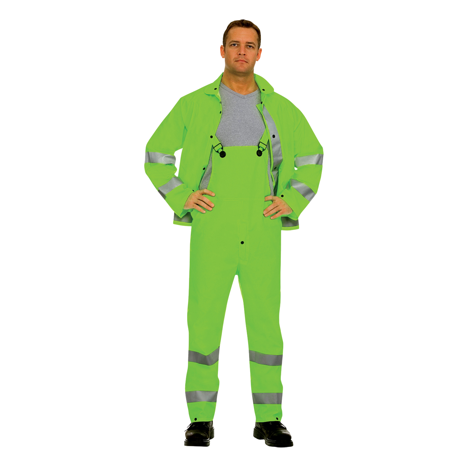 Cordova HV353Y Riptide Rain Suit with Reflective Stripes, Lime