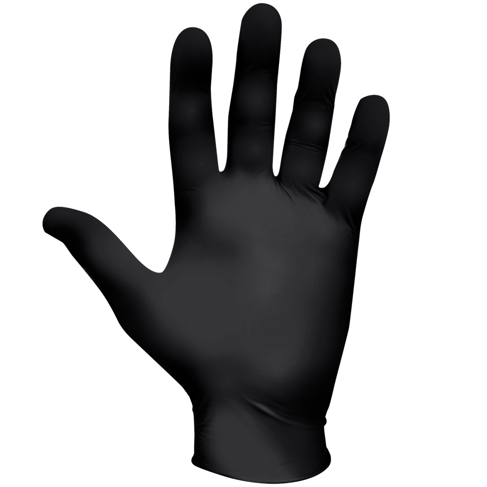 Showa 6112PF Biodegradable Nitrile Glove, Black ,4 mil