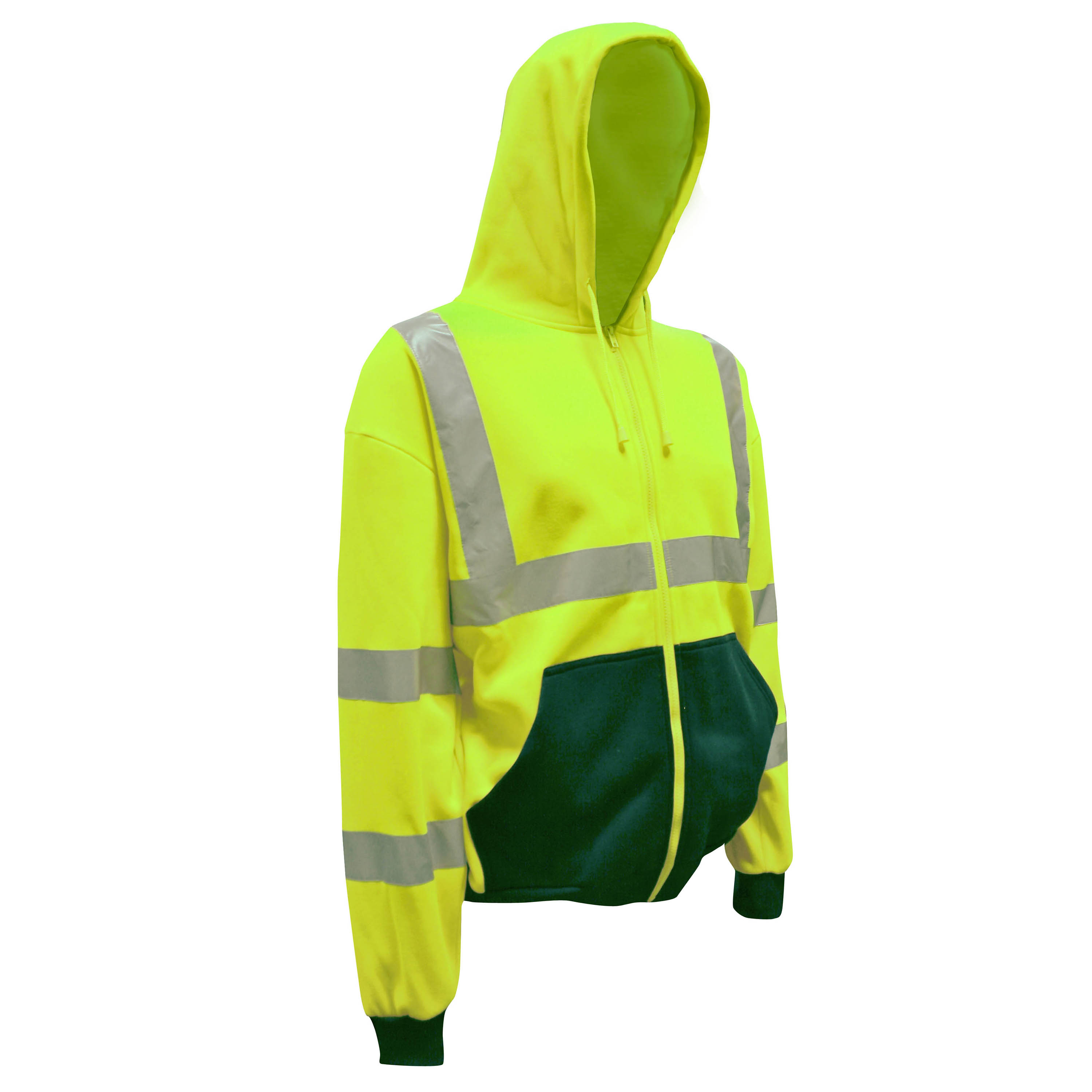 COR-BRITE™ CLASS 3 LIME HOODED SWEATSHIRT, TYPE 3