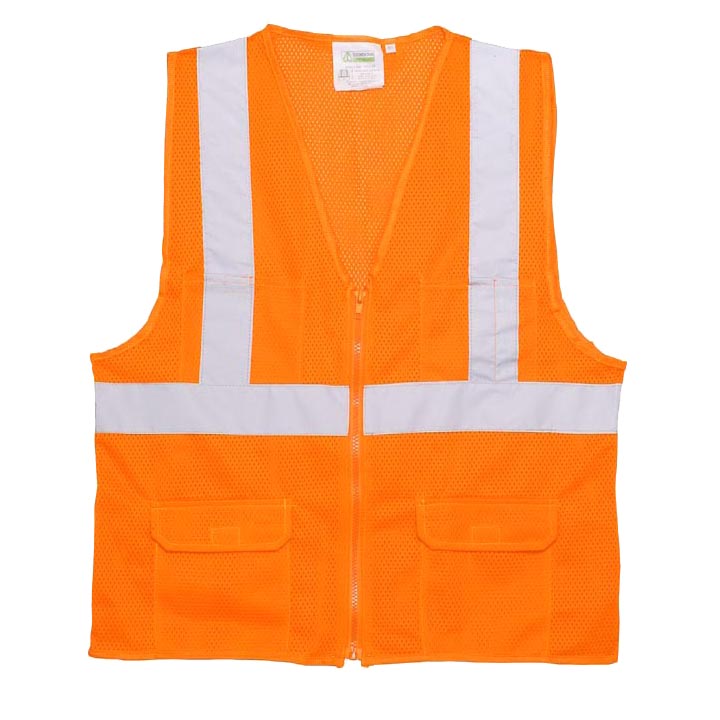 COR-BRITE® CLASS 2, ORANGE MESH SURVEYORS VEST, TYPE R